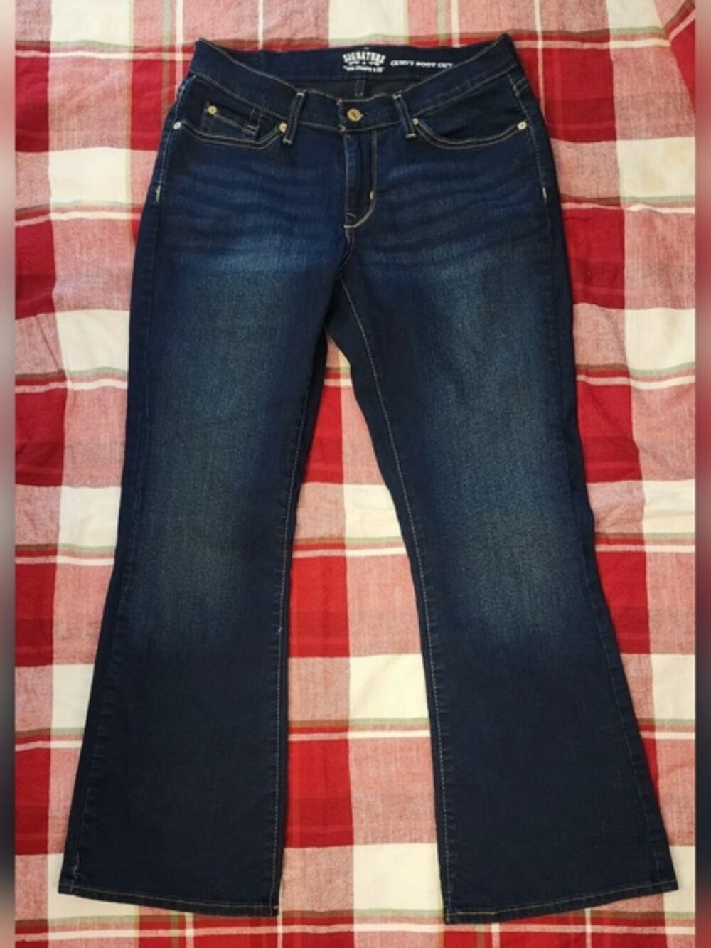 Levi's Signature Dark Wash Curvy Boot Jeans 29x30, SZ 12